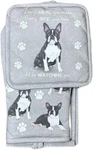 Boston Terrier 3-PIECE Kitchen Set Oven Mitt, Pot Holder & Towel. Fixed Price $23.99.
