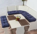 Blue 4 Piece Nook Cushion Set Corner Bench Booth Seat Dining Breakfast Kitchen. Fixed Price $198.88.