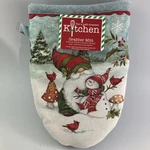 Kay Dee (H6435) Christmas Gnomes Snowman Grabber Mitt 5.5 X7.5 Cotton Blend. Fixed Price $11.00.
