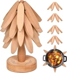 For Hot Dishes Tree Shape SET,5 Wooden + Light Yellow. Fixed Price $33.68.