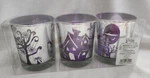 New Cvs Silver Purple Glass Halloween Tea Light Votive Candle Holder Set Of 3. Fixed Price $14.99.