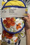 Fiesta Ware Kitchen Towel Pot Holder Oven Mitt 3 Pc Set Floral Poppies Nwt. Fixed Price $22.00.