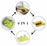Comfort Zone, Silicone 4 1 Mat Drying - Trivet Food Basket Strainer. Fixed Price $15.99.