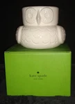 Kate Spade Ny Cannon Street Speckled White Owl Ceramic Planter / Vase With Box. Fixed Price $49.99.