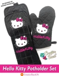 Hello Kitty Black Pot Holder Set Of 4. Fixed Price $23.99.