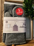 Nwt 3 Piece Kitchen Set Apron Pot Holder Oven Mitt Gorgeous Chambray Color!. Fixed Price $22.95.