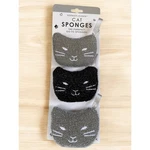 New Gray & Black Cat Kitten Kitchen Set Of 3 Scratch Free Pots Pans Dish Sponges. Fixed Price $12.95.