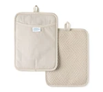 Town & Country Pot Holders 2 Pack Silicone Grip Heat Resistant Beige. Fixed Price $38.00.