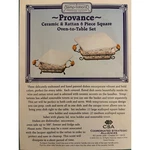 New Vintage Temptations Provence Ceramic Rattan 6 Piece Square To Table Set. Fixed Price $74.00.