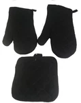 Kitchen Oven Mitt Pot Holder Set Linens Pack (bl.... Fixed Price $20.54.