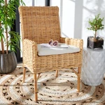 Safavieh Nancy Rattan Accent Chair With Cushion Natural / White. Fixed Price $304.73.