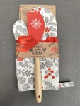 New Bright Baking Large Oven Mitt And Spatula Set Holiday Special. Fixed Price $9.98.