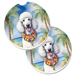 Carolines Treasures DAC6495CARC 2.5 X In. White Poodle Luau Cup Holder Ca.... Fixed Price $23.36.
