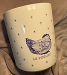 Vintage 1984 Taylor & Ng Ceramic Poulet Chicken Hen Boho 80S Utensil Holder. Fixed Price $99.99.