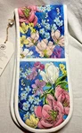Michel Design Works Cotton Kitchen Double Oven Glove Magnolia Pink Blue Nwt. Fixed Price $19.99.