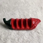 Terra Cotta Chili Pepper Taco Holder Serving Plate Restaurant Fiesta Decor. Fixed Price $19.98.