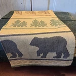 Park Designs Bear Tracks Jacquard Kitchen Dishtowel 28X17"NEW. Fixed Price $12.99.