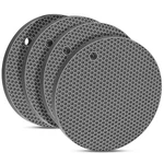 Bihijua 4 Pcs Premium Trivet Mats, Food Grade Silicones, Dark Gray. Fixed Price $13.04.
