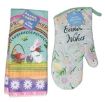 Mint Green Easter Bunny Spring Oven Mitt Potholder Kitchen Towel Set Home Decor. Fixed Price $10.50.