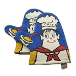 Vintage Childern's Oven Mitts Chef With Spaghetti Made Japan 8" X 7". Fixed Price $15.00.