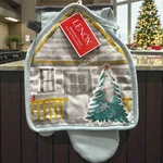Christmas Cottage Kitchen Lenox Holiday Cabin Oven Mitt And Pot Holder Set 2 New. Fixed Price $22.00.