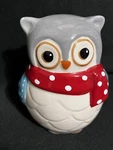 Snowy Owl Sponge Holder Winter Scarf Ceramic 4.5 X5.5 - By Boston Warehouse. Fixed Price $8.88.