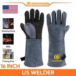 Welding Gloves Heat Fire Resistant Grill Leather Work Bbq Oven Blacksmith. Fixed Price $19.99.