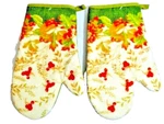 Autumn Leaves Berries Oven Mitts 2-PC Kitchen Fall Holiday Cotton Polyester Fill. Fixed Price $11.67.