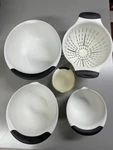 Lot Of 4 Oxo Good Grips Mixing Bowls With Non-slip Base + T-fal Colander. Fixed Price $49.95.