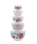 Pioneer Woman Ten (10) Piece Nesting Bowl Set Melamine Spring Bouquet. Fixed Price $50.88.