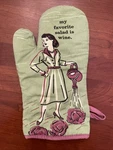 Blue Q Novelty Oven Mitt My Favorite Salad Is Wine Used. Vgc. Fixed Price $9.99.