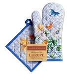 Maison D'hermine 100% Cotton Oven Mitt & Pot Holder Set 7.5"X13" 8"X8" Heat.... Fixed Price $37.42.