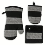 Thyme & Table 3-PACK Kitchen Set, Oven Mitt, Potholder, Mini Bold Stripe. Fixed Price $13.77.