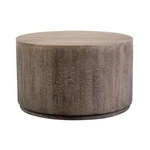 Hawthorne Collections Round Wood Coffee Table In Gray Wash/espresso. Fixed Price $472.99.