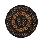 Vhc Brands & Tan Table Mat- Pot Holder- Woven Jute 8", Black,. Fixed Price $21.99.