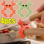 Crab Spatula Holder Silicone Pot Clip Spoon Rest Anti-scald Kitchen Gadget. Fixed Price $7.59.