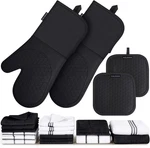 Silicone Oven Mitts Pot Holder KITCHEN-TOWELS100% Cotton Dish For. Fixed Price $46.95.