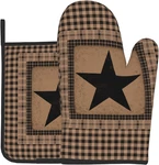 Western Oven Mitts And Hot Pads Set Of 2 Texas Star Heat Resistant Non-slip Cook. Fixed Price $26.99.