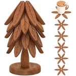 Wooden For Hot Dishes, Tree Set, Coasters - Of 5 +.... Fixed Price $51.68.