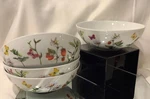 Home Kitchen H2K Flower Butterfly 6.75 Berry Soup Salad Bowl - Set Of 4. Fixed Price $24.95.