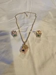Kate Spade Target French Fries Pendant Necklace And Earrings Set Gold Tone. Fixed Price $25.50.