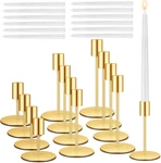 Suclain 12 Set Holders Bulk With 10'' White Dripless Taper Candles 3.3''. Fixed Price $59.24.