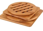 Natural Bamboo Mat Set, Kitchen Wood Hot Pads Trivet, Heat Resistant P.... Fixed Price $14.00.