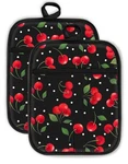Swooflia 100% Cotton Pot Holders 2 Pack Set For Kitchen With Pockets - Cherry. Fixed Price $24.84.