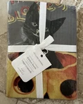 Williams Sonoma Vintage Halloween Kitchen Towel Set Black Cat & Jack-o-lantern. Fixed Price $32.98.