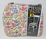 Set Of 4 Vintage Arlee Home Fashions Floral Chair Pads Cushions Made Usa Nos. Fixed Price $39.99.