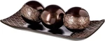 Creative Scents Dublin Brown Decorative Tray & Orb Set 4-PIECE Centerpiece For. Fixed Price $68.56.