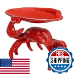 Distressed Red Decorative Cast Iron Crab Shaped Dish. Fixed Price $29.93.