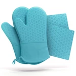 Cosy House Collection 4-PIECE Oven Mitt & Pot Holder Set 500 F Trivet Cooki.... Fixed Price $38.71.