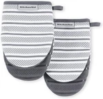 Kitchenaid Beacon Two-tone Non-slip Mini Oven Mitt Set, Milkshake/beige, 5.5"X8". Fixed Price $22.99.